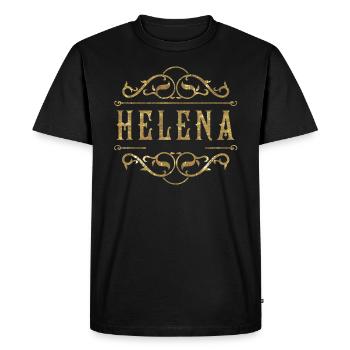 Helena gold - Men's Premium Organic T-Shirt - black - Front - Nico (187cm)