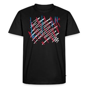 Abstract pattern - vector hatching - Men's Premium Organic T-Shirt - black - Front - Nico (187cm)