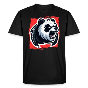 Panda fou - T-shirt Premium bio Homme - noir - Devant - Nico (187cm)