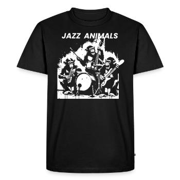 Animaux du jazz - T-shirt Premium bio Homme - noir - Devant - Nico (187cm)