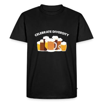 Craft Beer - Beer Celebrate Diversity IPA Gift - Men's Premium Organic T-Shirt - black - Front - Nico (187cm)