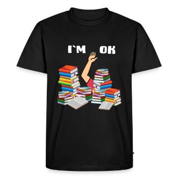 read reading lesson book primer roman ebook bookworm - Men's Premium Organic T-Shirt - black - Front - Nico (187cm)