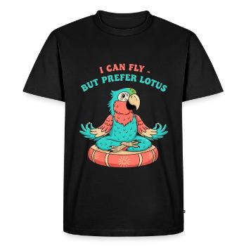 I can fly, but prefer lotus - Men's Premium Organic T-Shirt - black - Front - Nico (187cm)