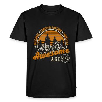 40e anniversaire - T-shirt Premium bio Homme - noir - Devant - Nico (187cm)