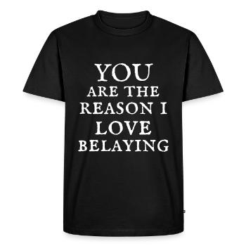 Rock Climbing Trad Climbing - Men's Premium Organic T-Shirt - black - Front - Nico (187cm)