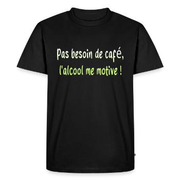 papa humour blague raisin fermenté drôle - T-shirt Premium bio Homme - noir - Devant - Nico (187cm)
