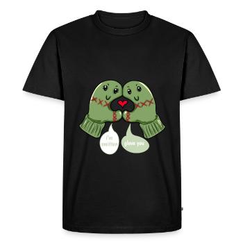 Glove Love Winter Winter Time Cheey - Men's Premium Organic T-Shirt - black - Front - Nico (187cm)