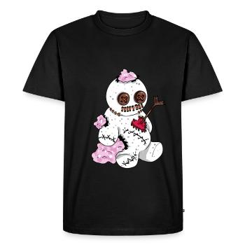 Vaudou poupée amour chagrin d’amour amie Teddy - T-shirt Premium bio Homme - noir - Devant - Nico (187cm)