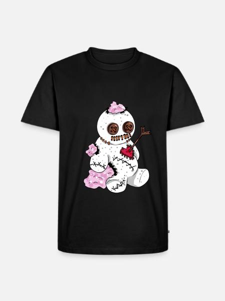 Voodoo doll lovesickness girlfriend Teddy - Men's Premium Organic T-Shirt - black