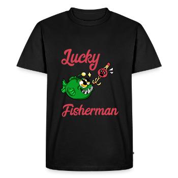 Pêche pêche de pêche - T-shirt Premium bio Homme - noir - Devant - Nico (187cm)