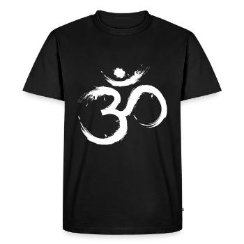 Symbole de conception Om Hindou Jainas Bouddhiste Hindou - T-shirt Premium bio Homme - noir - Devant - Nico (187cm)