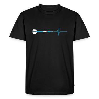 Battements de coeur - T-shirt Premium bio Homme - noir - Devant - Nico (187cm)