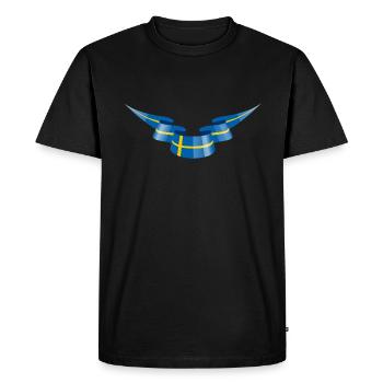 Bannière drapeau suède - T-shirt Premium bio Homme - noir - Devant - Nico (187cm)
