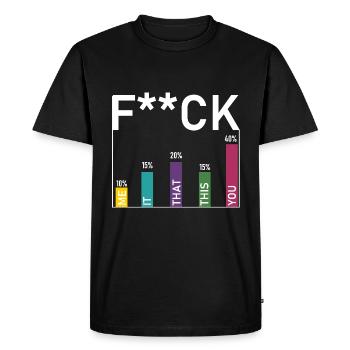 Fuck statistics - Men's Premium Organic T-Shirt - black - Front - Nico (187cm)