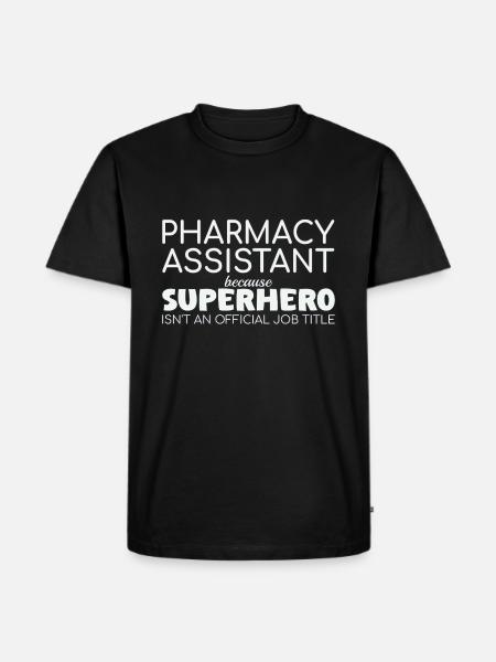 Pharmacy assistant Superhero - Men's Premium Organic T-Shirt - black