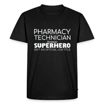 Technicien en pharmacie Super-héros - T-shirt Premium bio Homme - noir - Devant - Nico (187cm)
