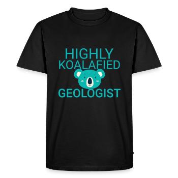 Geologist Koalafied Geology - Men's Premium Organic T-Shirt - black - Front - Nico (187cm)