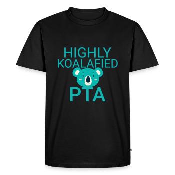 PTA Koalafied Pharmacy - Men's Premium Organic T-Shirt - black - Front - Nico (187cm)