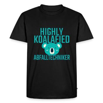 Waste Technician Koalafied - Men's Premium Organic T-Shirt - black - Front - Nico (187cm)