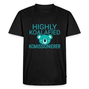 Commissioner Koalafied - Men's Premium Organic T-Shirt - black - Front - Nico (187cm)