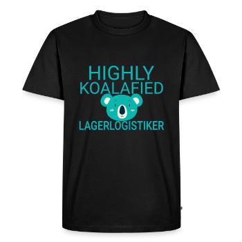 Warehouse logistics company Koalafied - Men's Premium Organic T-Shirt - black - Front - Nico (187cm)