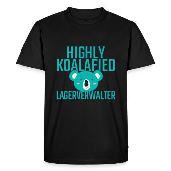 Storage Manager Koalafied - Men's Premium Organic T-Shirt - black - Front - Nico (187cm)
