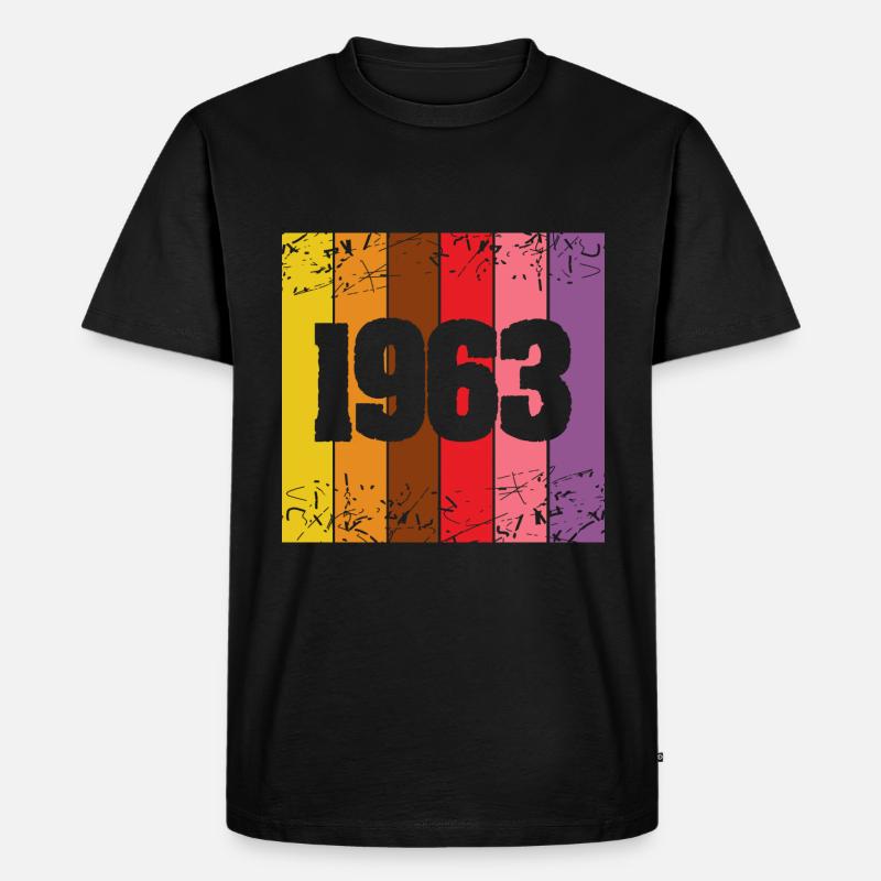 63er - Männer Premium Bio T-Shirt - Schwarz