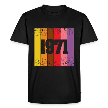 1971 - T-shirt Premium bio Homme - noir - Devant - Nico (187cm)