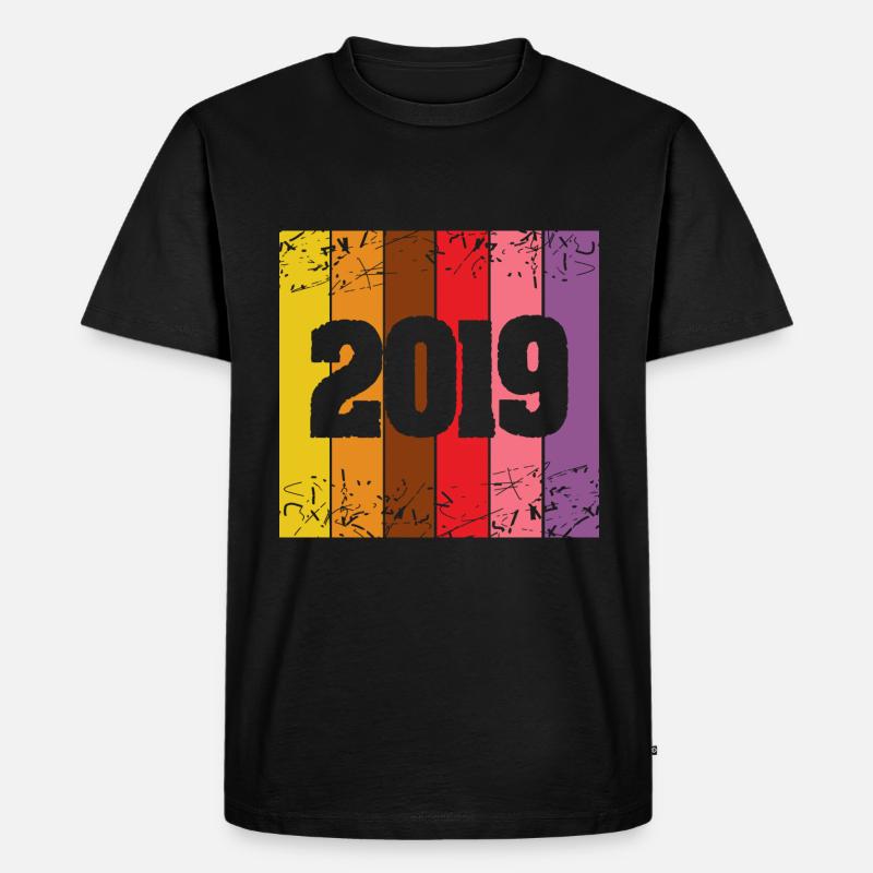 2019 2019 - Männer Premium Bio T-Shirt - Schwarz