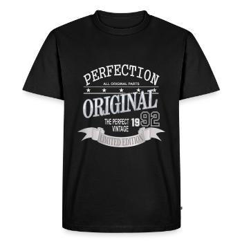 Anniversaire Vintage Vintage 1992 Original Rétro - T-shirt Premium bio Homme - noir - Devant - Nico (187cm)