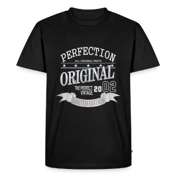 Anniversaire Vintage Vintage 2002 Original Rétro - T-shirt Premium bio Homme - noir - Devant - Nico (187cm)