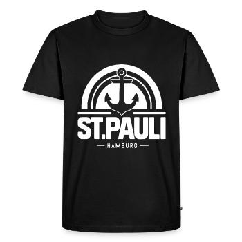St Pauli Souvenir Hambourg Andenken St. Pauli - T-shirt Premium bio Homme - noir - Devant - Nico (187cm)