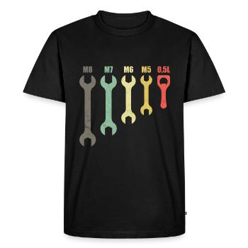 Workshop mechanic gift - Men's Premium Organic T-Shirt - black - Front - Nico (187cm)
