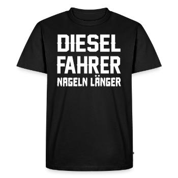 DIESEL NAGEL - Männer Premium Bio T-Shirt - Schwarz - Vorne - Nico (187cm)