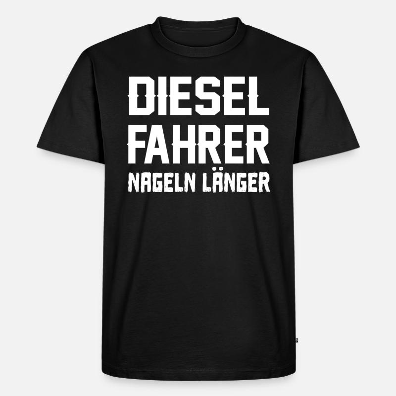 DIESEL NAGEL - Männer Premium Bio T-Shirt - Schwarz