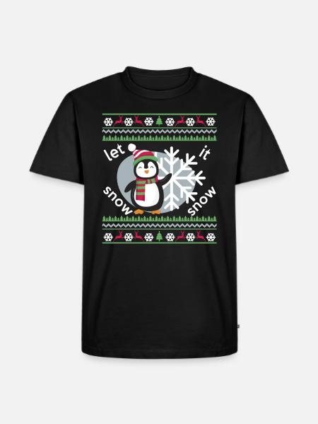 Penguin Christmas Gift - Men's Premium Organic T-Shirt - black