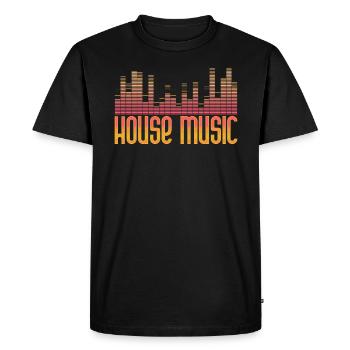 Musique house - T-shirt Premium bio Homme - noir - Devant - Nico (187cm)