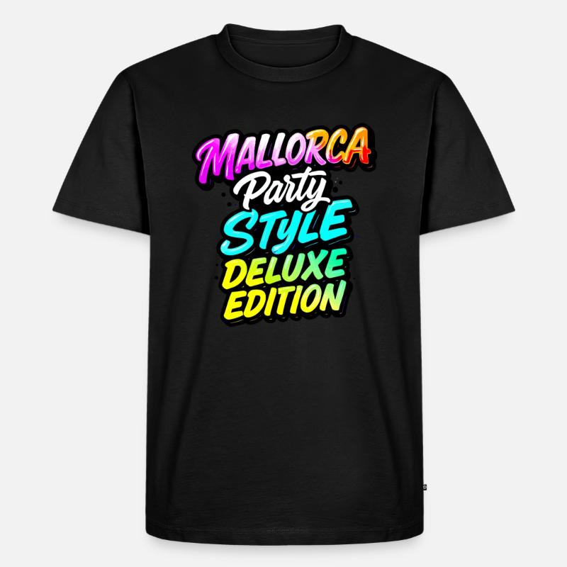 Mallorca Party Style - Männer Premium Bio T-Shirt - Schwarz