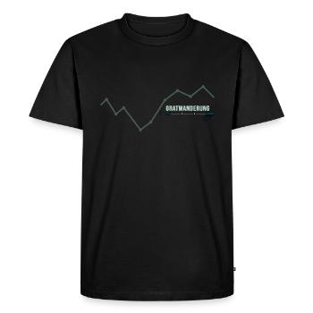 Tightrope walk Mountain hiking High altitude tour Summit Ferrata - Men's Premium Organic T-Shirt - black - Front - Nico (187cm)