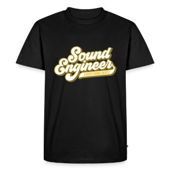 Ingénieur du son Tout Hertz | Les couleurs peuvent être modifiées - T-shirt Premium bio Homme - noir - Devant - Nico (187cm)