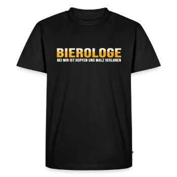 Beer Beer Hops and Malt - Men's Premium Organic T-Shirt - black - Front - Nico (187cm)