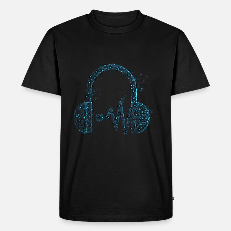 DJ - Männer Premium Bio T-Shirt - Schwarz
