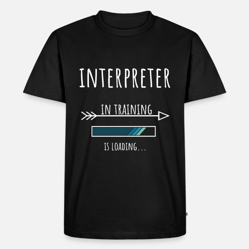 Interpreter in Ausbildung Geschenk Dolmetscher - Männer Premium Bio T-Shirt - Schwarz