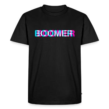 Boomer - T-shirt Premium bio Homme - noir - Devant - Nico (187cm)