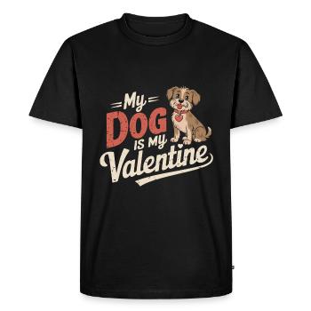 My Dog Is My Valentine | Valentine's Day for Dogs - Men's Premium Organic T-Shirt - black - Front - Nico (187cm)