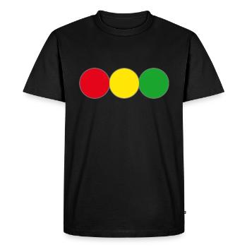 Feu rouge jaune vert - T-shirt Premium bio Homme - noir - Devant - Nico (187cm)