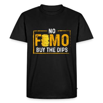 no fomo, Acheter la trempette - T-shirt Premium bio Homme - noir - Devant - Nico (187cm)