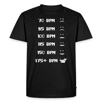 EDM Hardstyle DNB Festival 175+ BPM - T-shirt Premium bio Homme - noir - Devant - Nico (187cm)