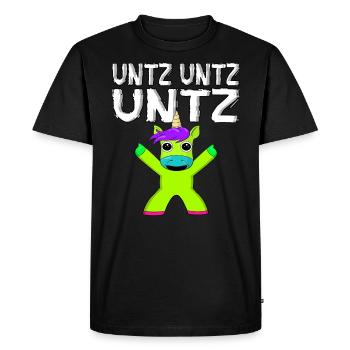 EDM Raver Techno Festival Licorne sur Dope Unt - T-shirt Premium bio Homme - noir - Devant - Nico (187cm)