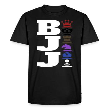 BJJ Brazilian Jiu Jitsu chess figures - Men's Premium Organic T-Shirt - black - Front - Nico (187cm)